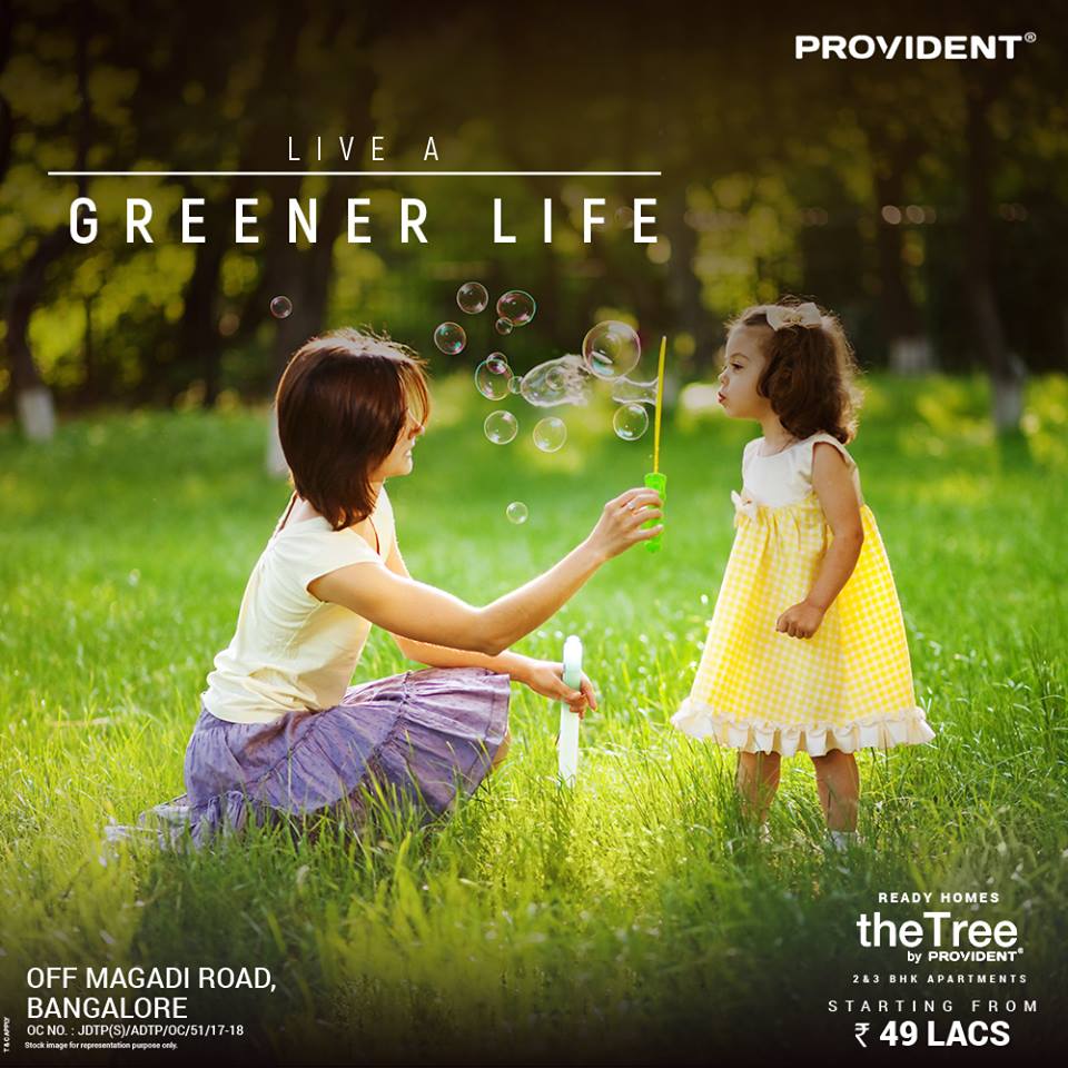 Book 2 & 3 BHK apartments @ Rs 49 Lacs at Provident The Tree in Nagarbhavi, Bangalore